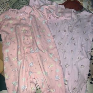 Adorable Pink and Purple Kids Pajama Onsie